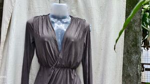 I. Gray Long Sleeve Mini Dress