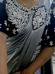 Elegant Grey Saree