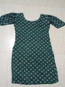 Green Floral Mini Dress