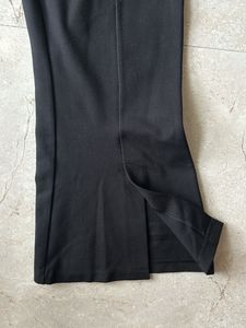 Black Flared Cropped Pants