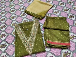 Elegant Olive Green Kurta Set