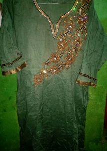 Green Embroidered Kurta with Palazzo