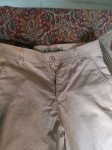 Beige Casual Pants