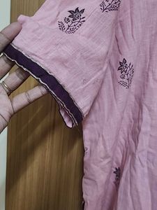 Stitched Peach Kurta