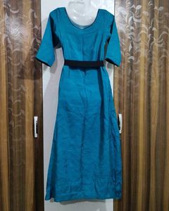 Blue Fit &amp; Flare Dress