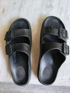 Black Double Buckle Sandals