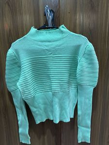 Stylish Green Knit Top