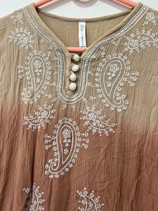 Embroidered Kurta Short