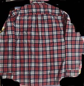 GAP Red &amp; Navy Plaid Shirt - XL