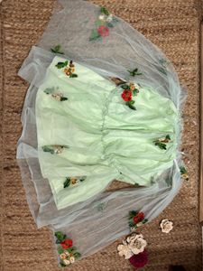 Floral Embroidered Tulle Top