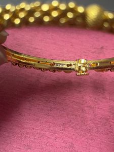 Authentic Tushi Gold Beaded Bangle Bracelet