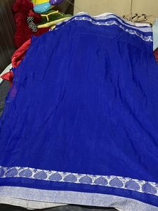 Navy Blue Handloom Saree