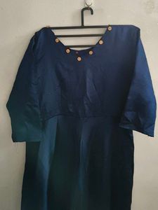 Navy Blue Plane Gown For Party