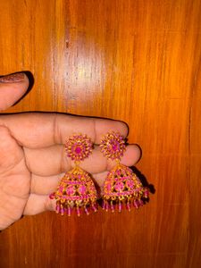 Ruby Jhumka Earrings