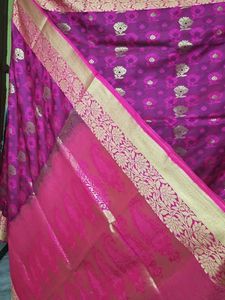 Pink Paisley Banarasi Saree
