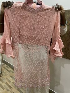 Elegant Pink Sharara Suit