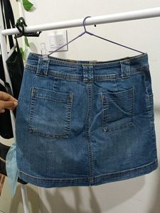 Denim Mini Skort