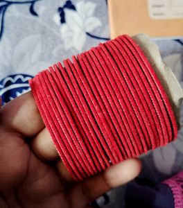 Red Velvet Bangles - Set of 24