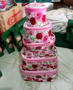 Floral Makeup Organizer Set 5