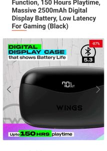 Wings Powerpods Wireless Earbuds With Cable