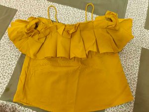 Yellow Off-Shoulder Top