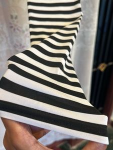 Striped Black And White Leggings