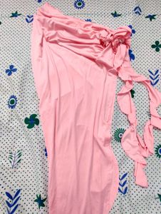 Bandeau Tube Top Hight Split Skirt Set