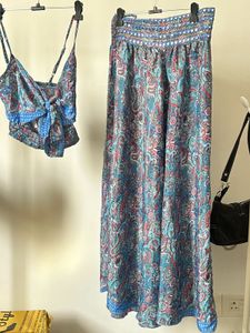 Paisley Print Two-Piece Set