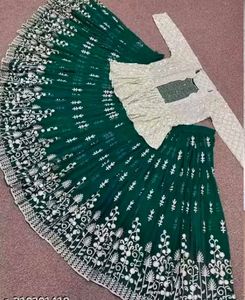 Green Lehenga Choli with Jacket