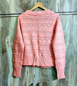 Peach Colour Designer Cardigan Size-40-42