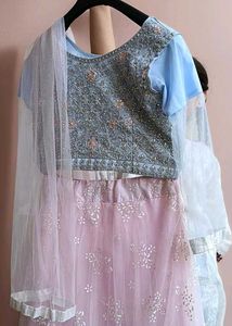 Elegant Pink Floral Lehenga Choli Set