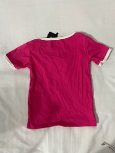 Zara Hot Pink Ringer Tee - New with Tags!