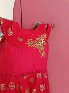 One Piece Gown Orange Colour