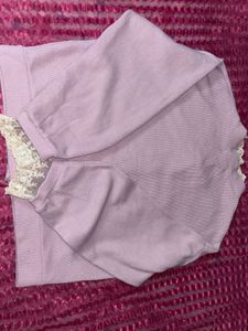 Cute Lilac Knit Cardigan