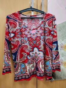 Patterned Long Sleeve Top (CF)