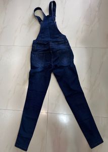 Women’s Solid Blue Fit Dungarees