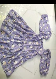 In Lavender Color Short Dress👗