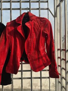 Velvet Blazers - Black and Red Combo