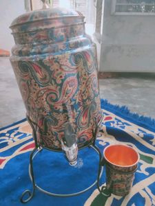Copper Water Dispenser Set