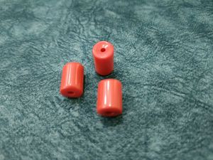 Coral Barrel Beads - Set of 3