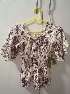Floral Smocked Top