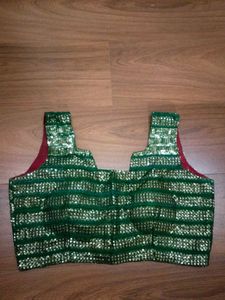 Green Sequin Blouse