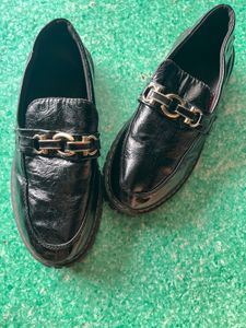 Black Chain Loafers