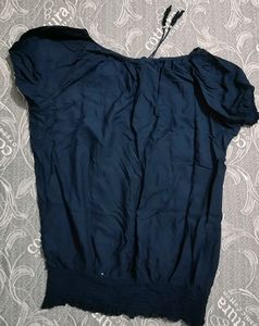 Navy Blue Casual Top