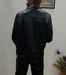 Trucker Genuine Leather Jacket - Size M
