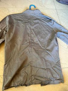 Gray Button-Down Shirt