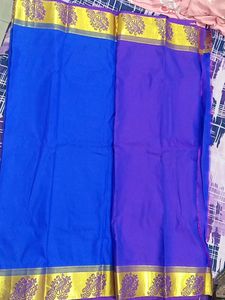 Blue Color Saree With Small Work All Oversaree