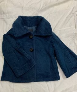 Classy Blue Korean Coat 🦋