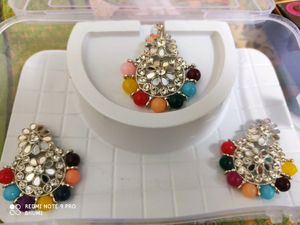Necklace With Mang Tika And Jumke