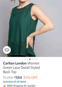 Carlton London Bottle Green top